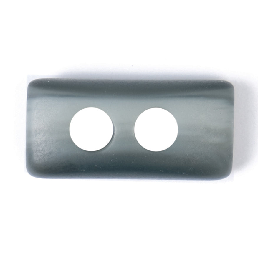 Grey rectangular 2-hole toggle button