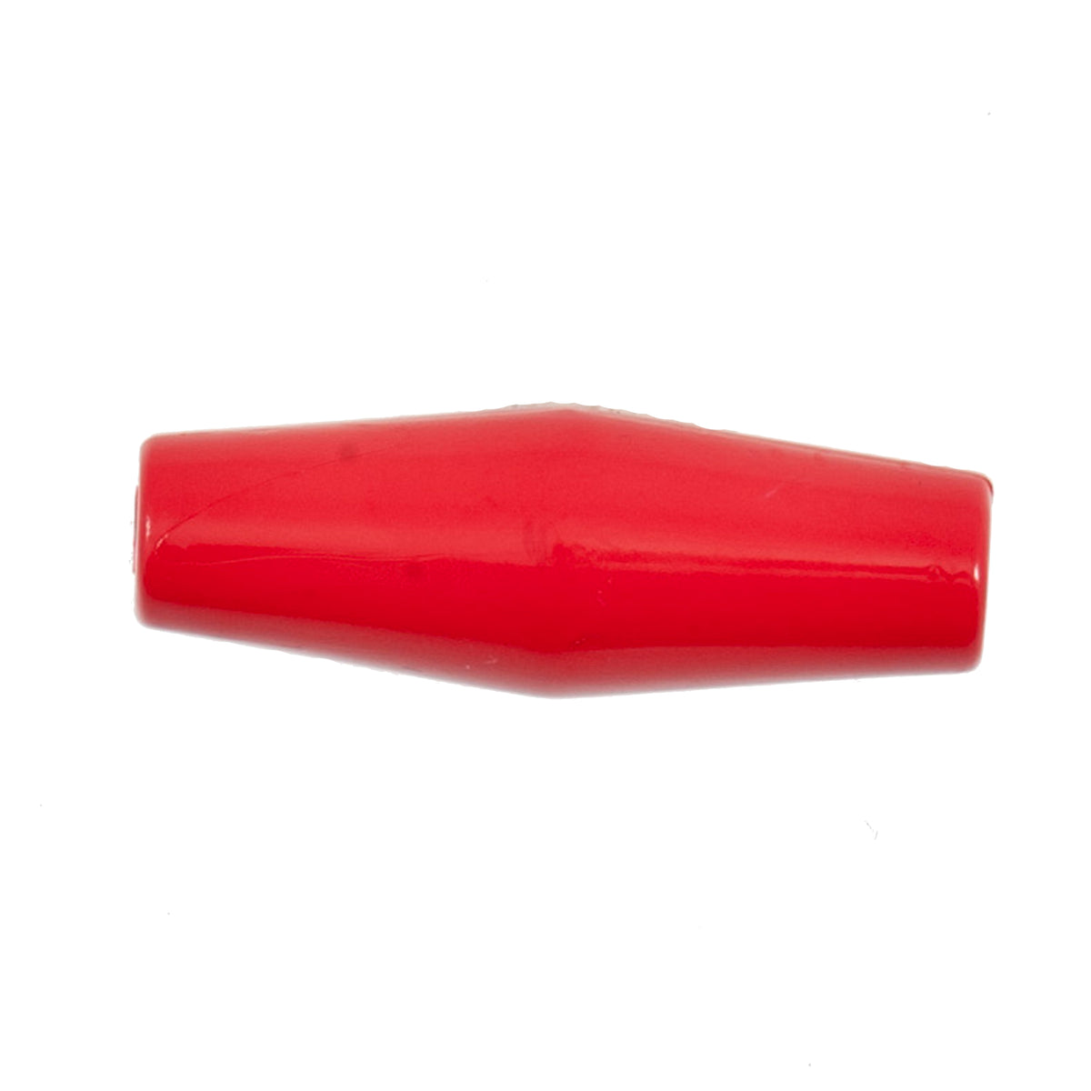 Red barrel shaped toggle button