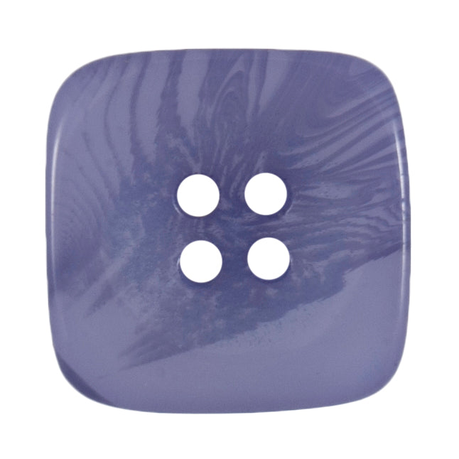 Square lilac 4-hole button with marbled finish, 17mm