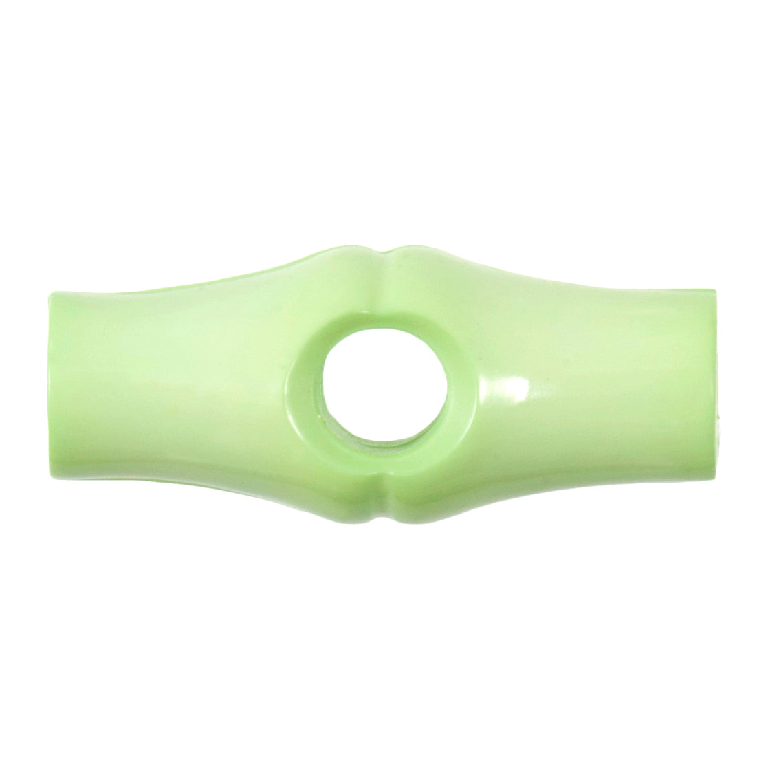 Pale green toggle button with single centre hole, 26mm