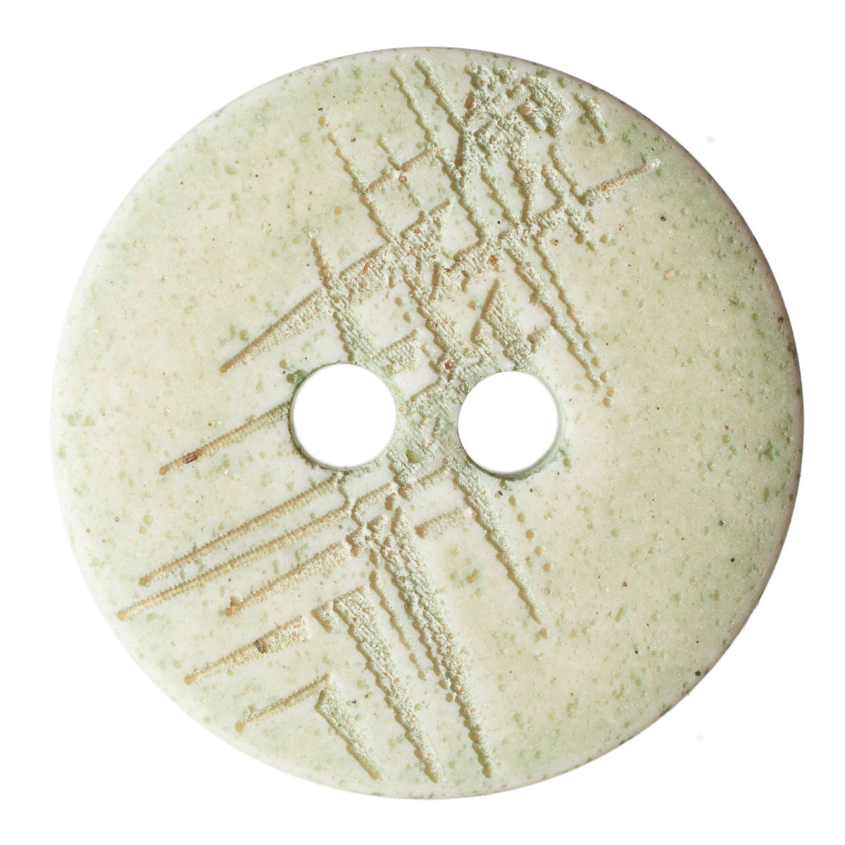 Stone Textured Button - speckled stone colour with an etched cross-hatch texture, 2-hole