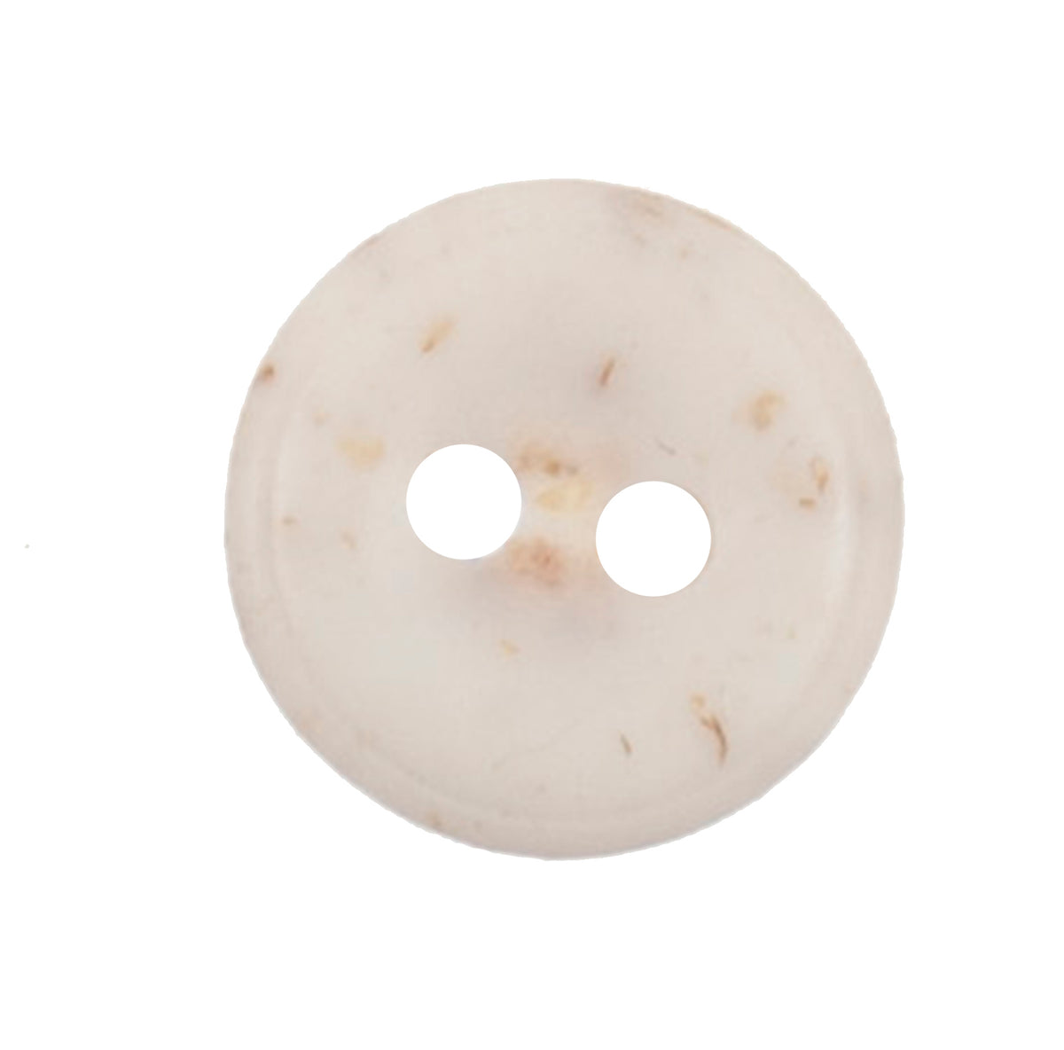 Off-White Speckled Button - off-white with natural-look brown flecks, 2-hole