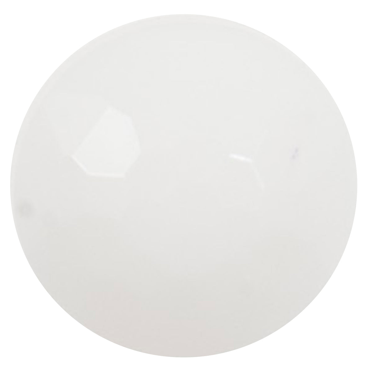 White domed buttons with a faceted top