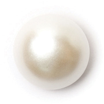 Ivory pearl-effect domed button
