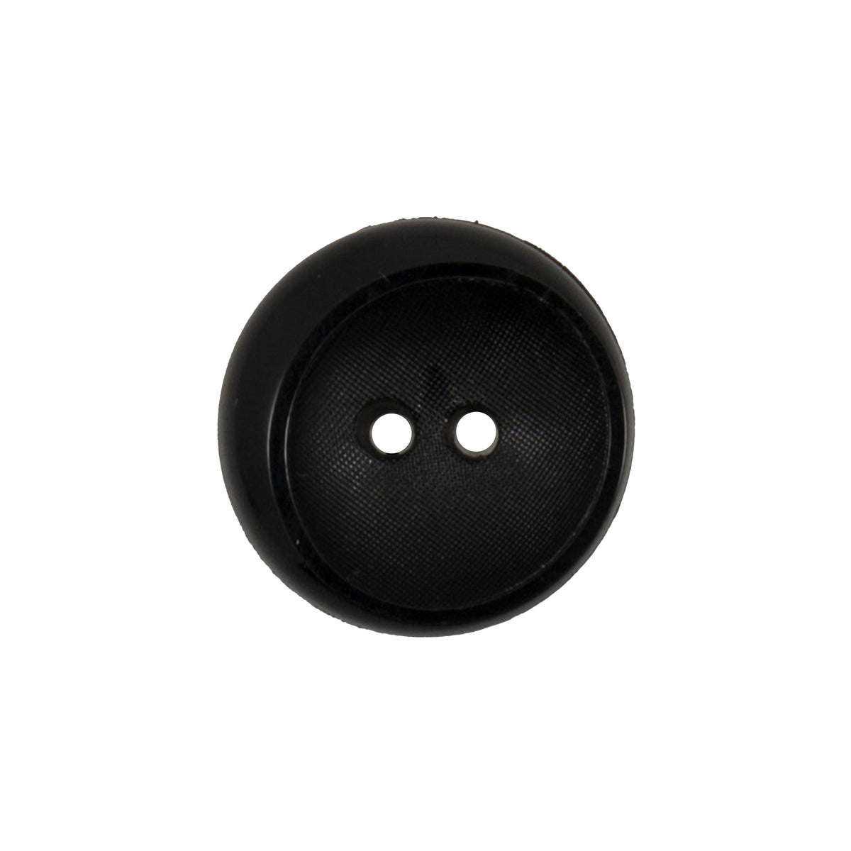 Black rimmed button with two holes