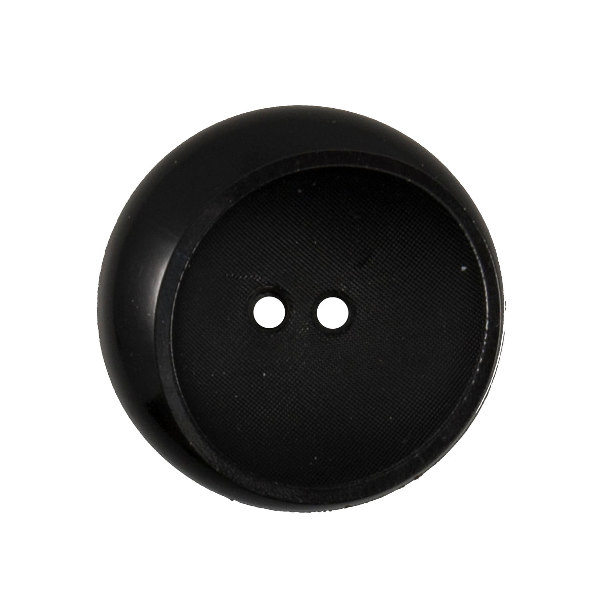 Black rimmed button with two holes
