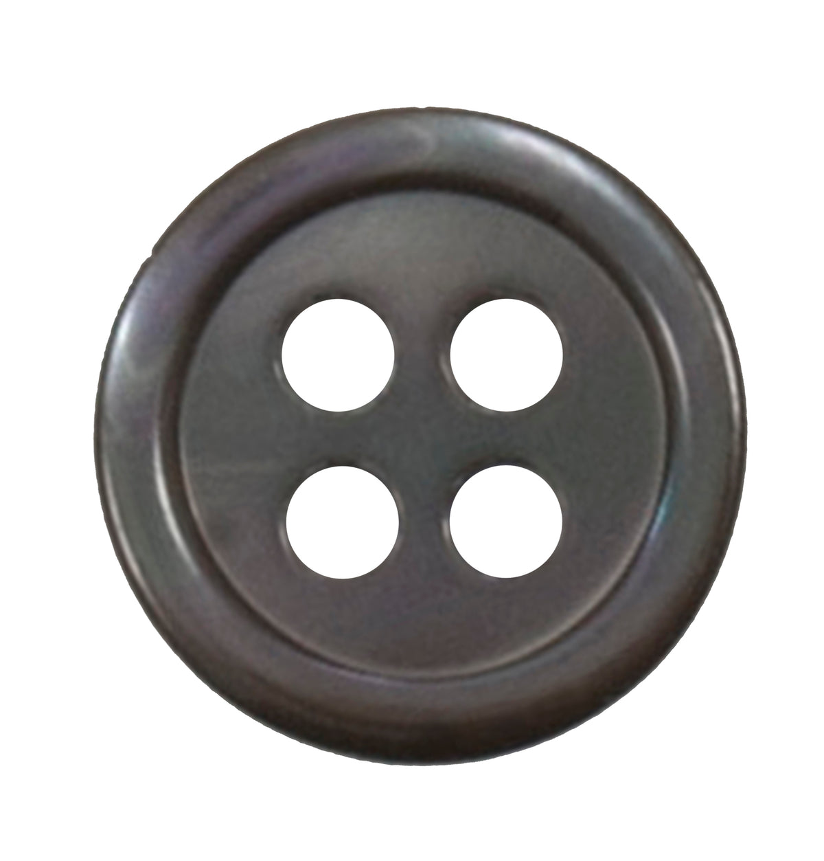 Vogue Star dark grey rimmed buttons, 11mm