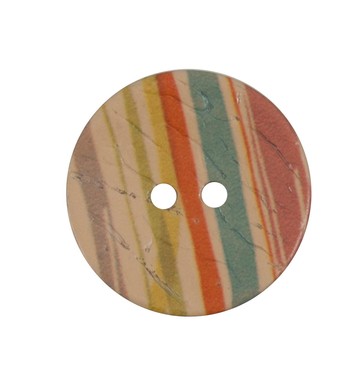 Vogue Star multicoloured striped buttons, 22mm