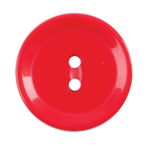 Vogue Star red rimmed buttons, 15mm