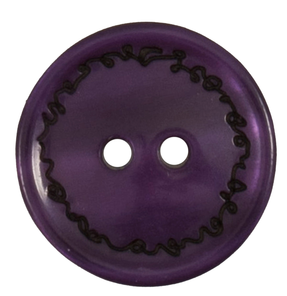 Vogue Star dark purple stitch-effect buttons, 20mm