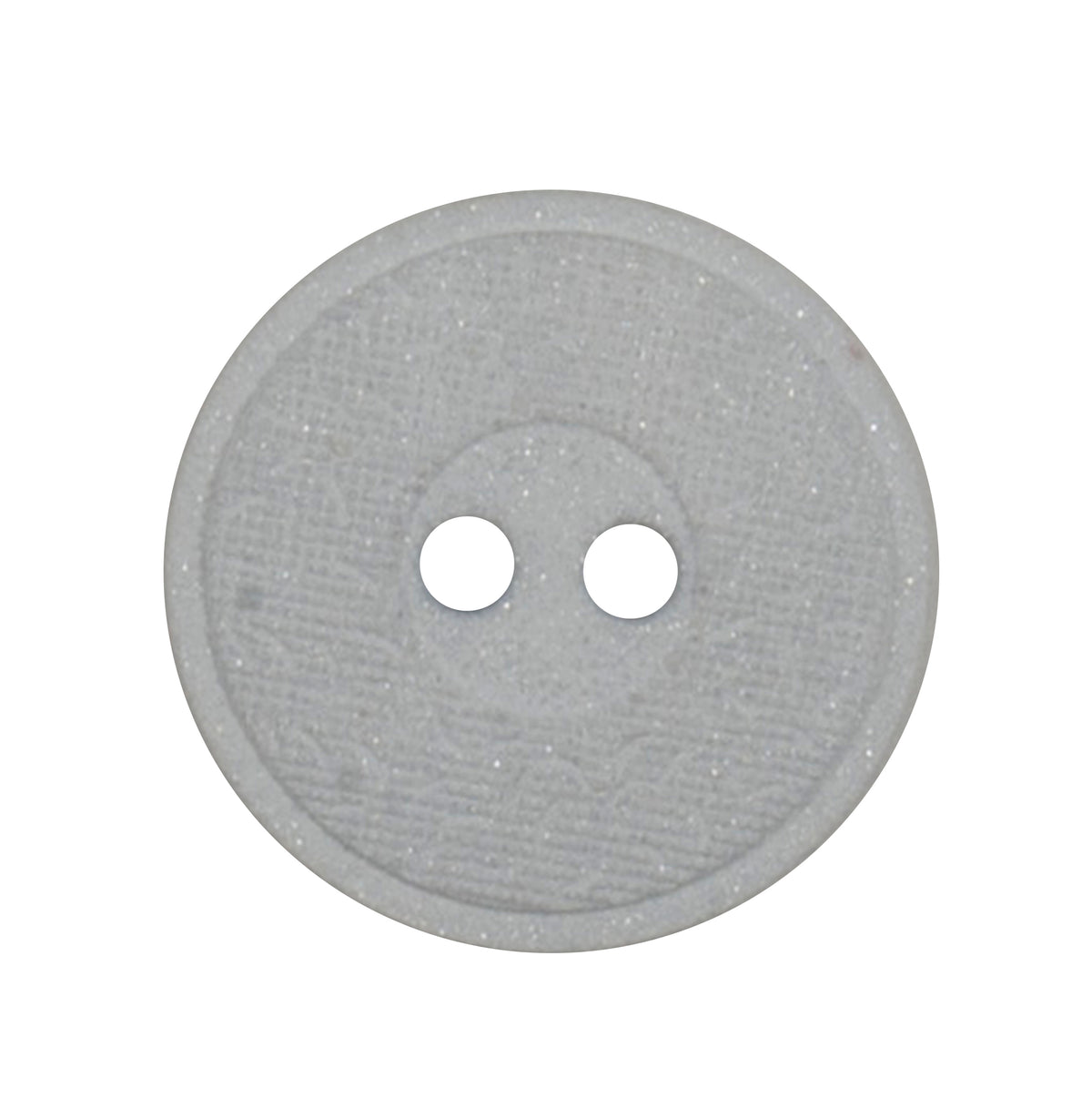 Light grey round button with two holes, 19mm