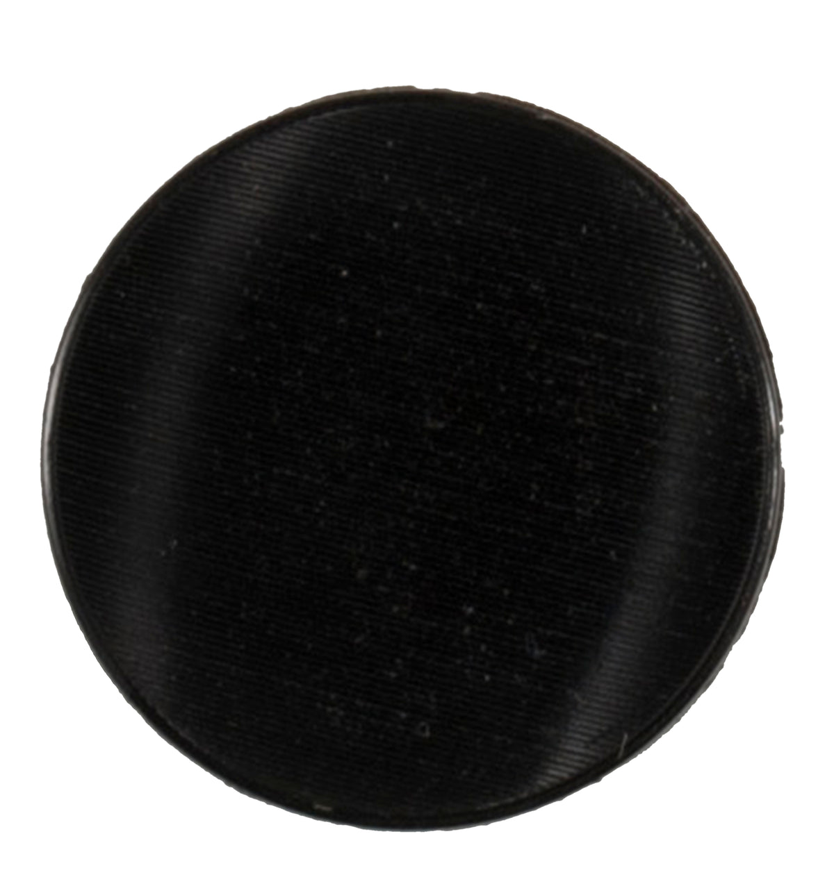 Round black satin-finish button