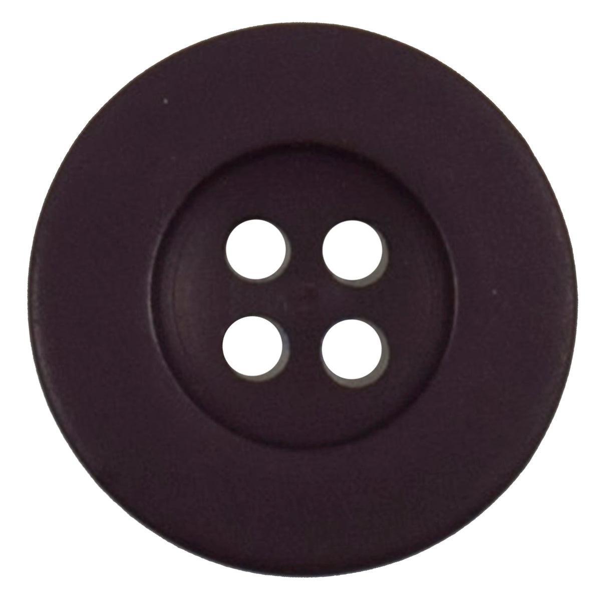 Dark navy matt four-hole button with wide rim