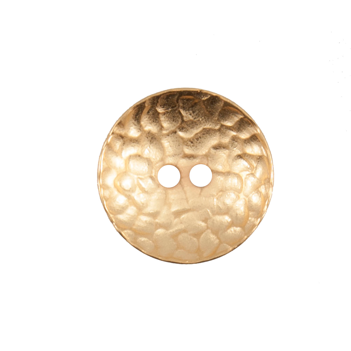 Gold hammered-effect two-hole button