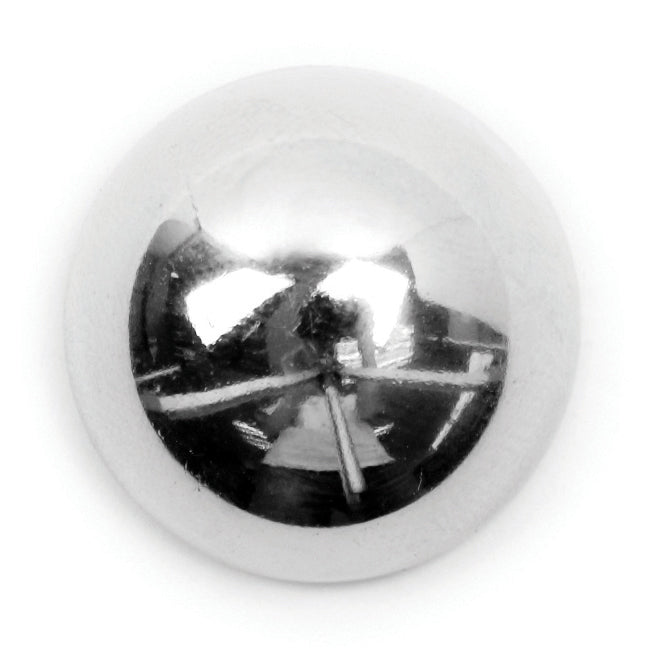 Shiny silver dome shank button