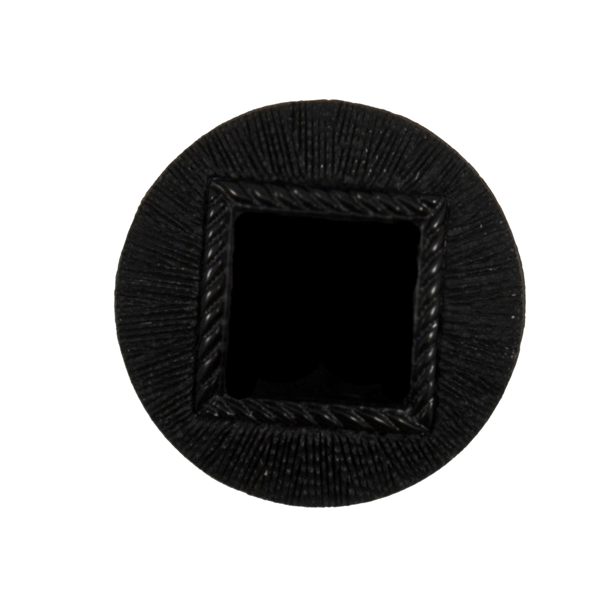 Black Rope Edge Square 27mm button by Vogue Star