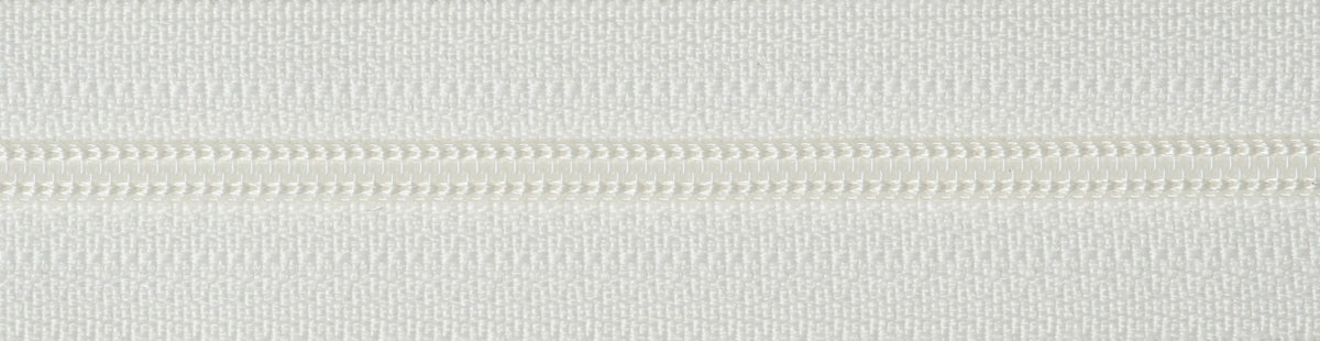 Cream YKK lightweight open end zip, 41cm