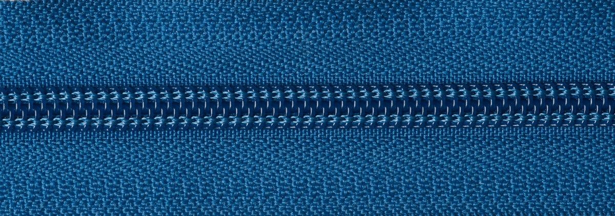 YKK saxe blue nylon open end zip, 41cm