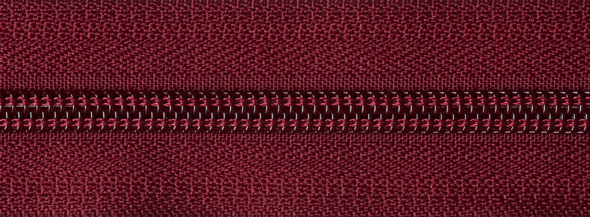 YKK dark wine 56cm nylon open-end zip