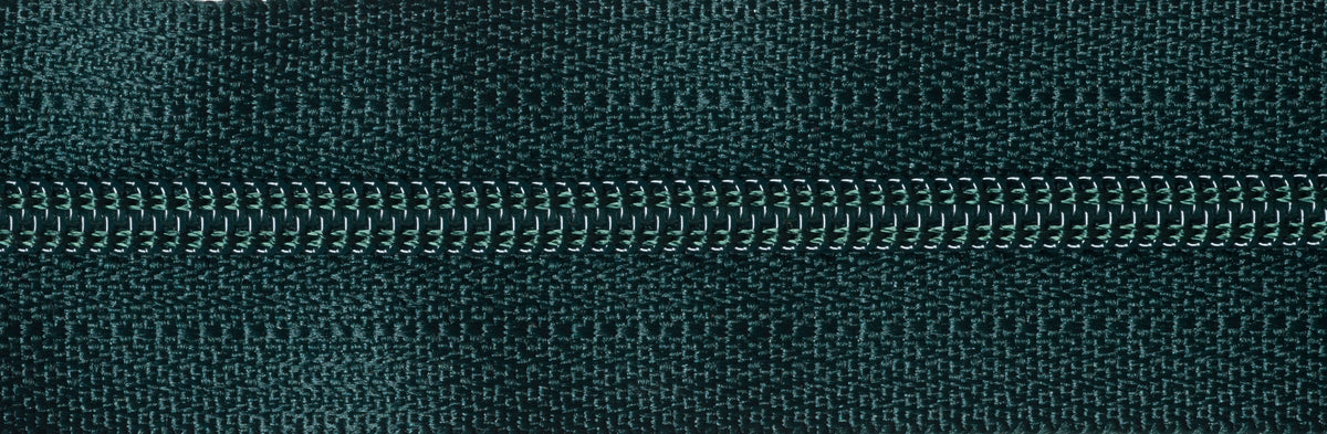YKK 18cm nylon dress and skirt zip in forest green