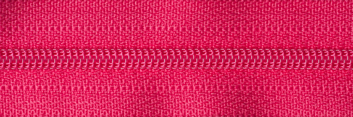 Shocking Pink YKK nylon coil dress zip, 41cm