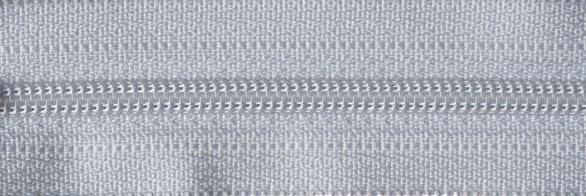 YKK silver nylon dress zip, 51cm