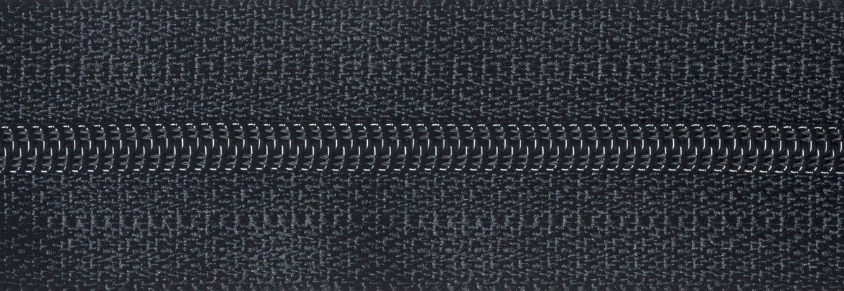 YKK black nylon coil dress zip, 51cm