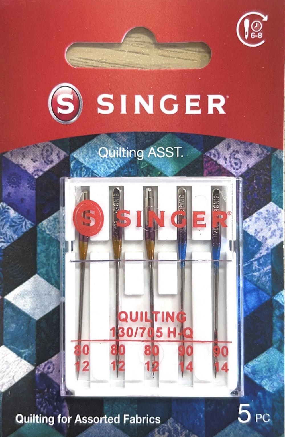 Singer Sewing Machine Needle - Patchwork / Quilting Needles Assorted 80/11, 90/14