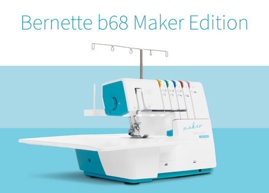 bernette by BERNINA Airlock b68 Maker Edition - Pro Series Automatic Air Threading 5 thread Overlocker and Coverstitch combination machine (Copy)