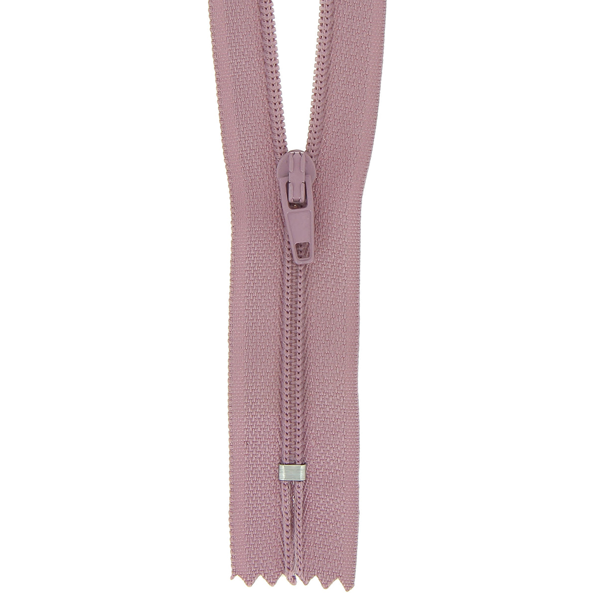 Dusky Pink 10cm Milward nylon zip with closed end