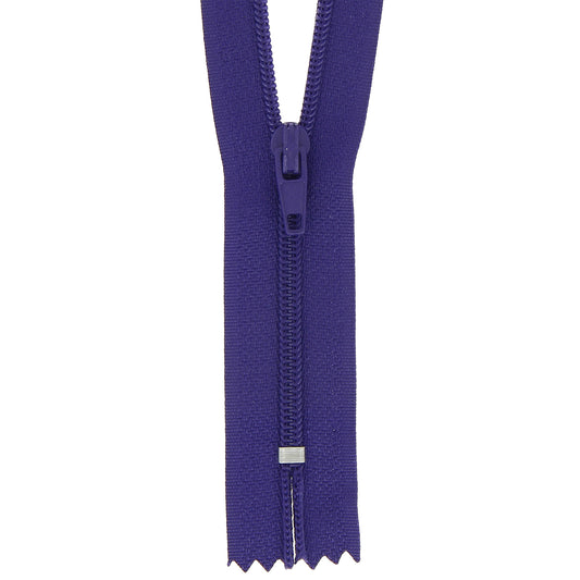 Deep Purple 10cm Milward nylon zip with closed end