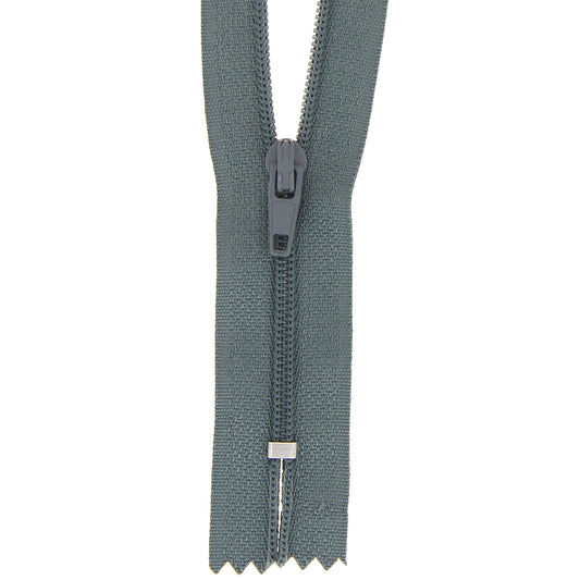 Milward 10cm nylon dress zip in elephant