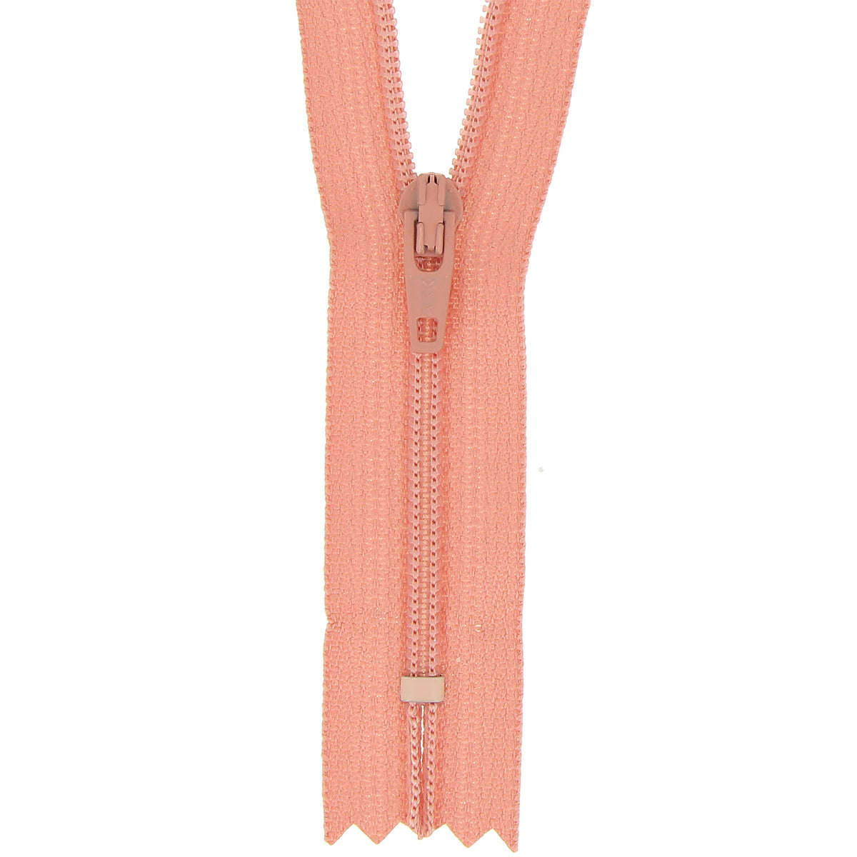Milward 12cm nylon dress and skirt zip in dark peach