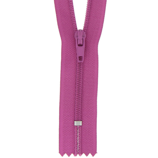 Milward 12cm nylon dress and skirt zip in cerise