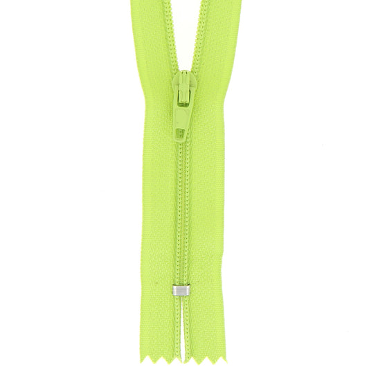 Milward 12cm nylon dress zip in light meadow with Milward label