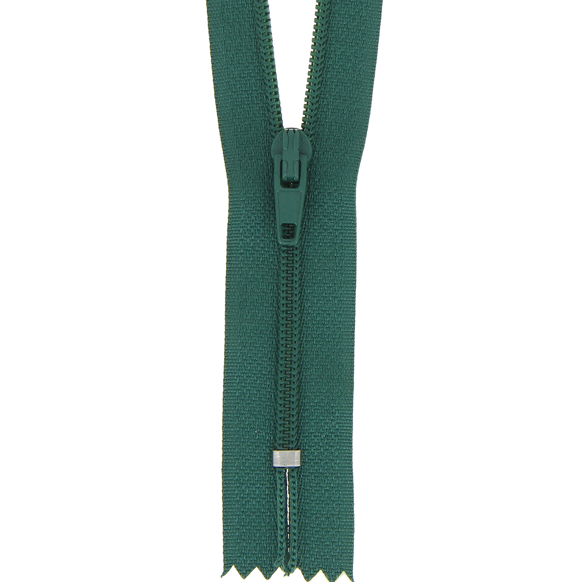 Milward 18cm bottle green nylon dress and skirt zip