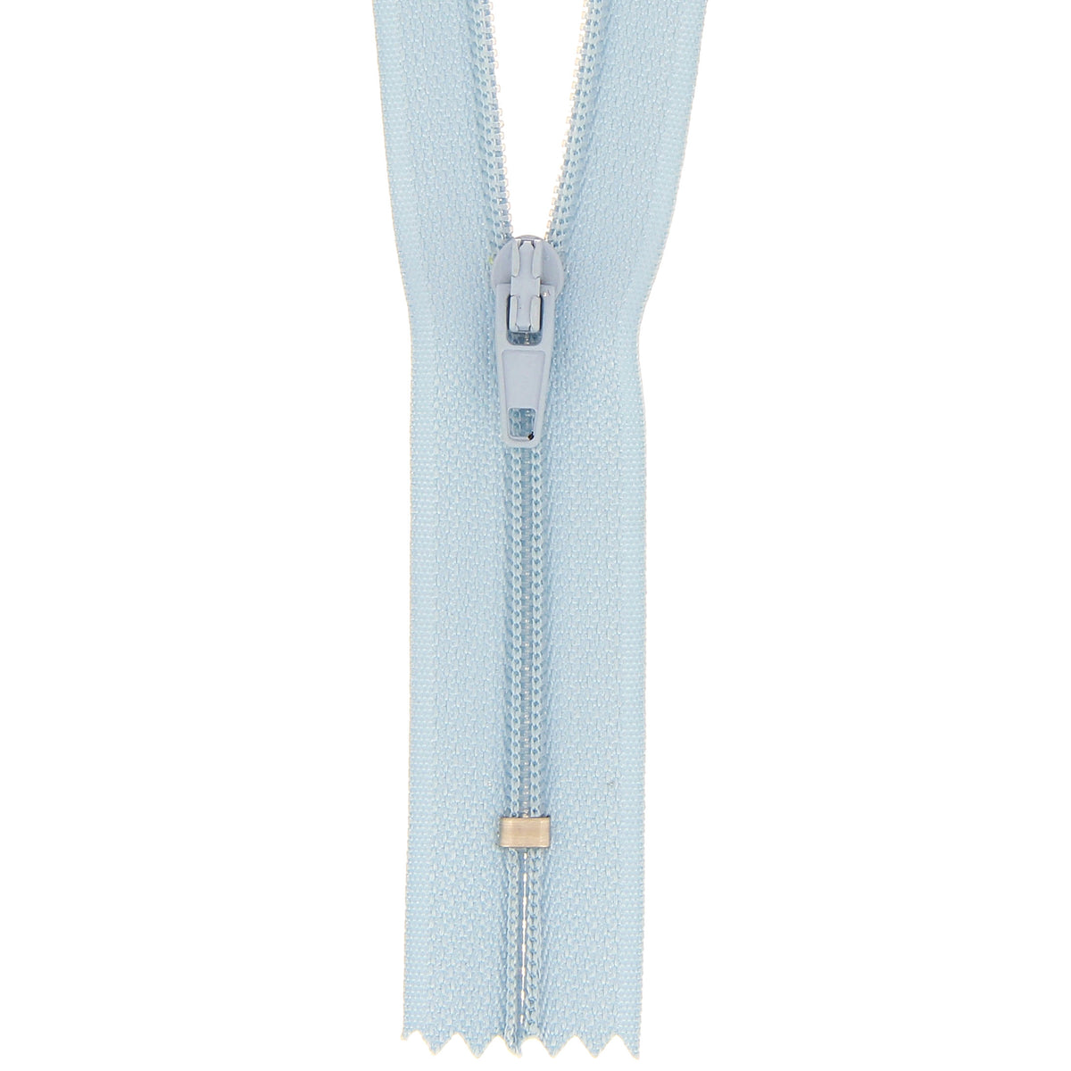 Milward 18cm light blue nylon dress and skirt zip