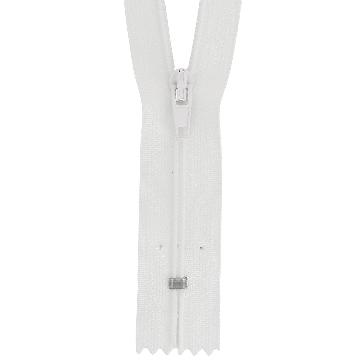 White Milward 20cm nylon dress and skirt zip