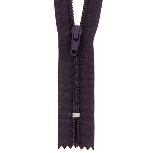 Grape Milward 20cm nylon dress and skirt zip with label