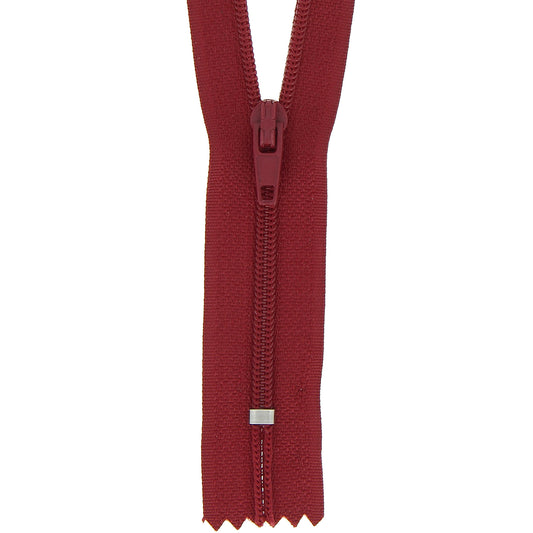 Milward 30cm scarlet berry nylon dress and skirt zip