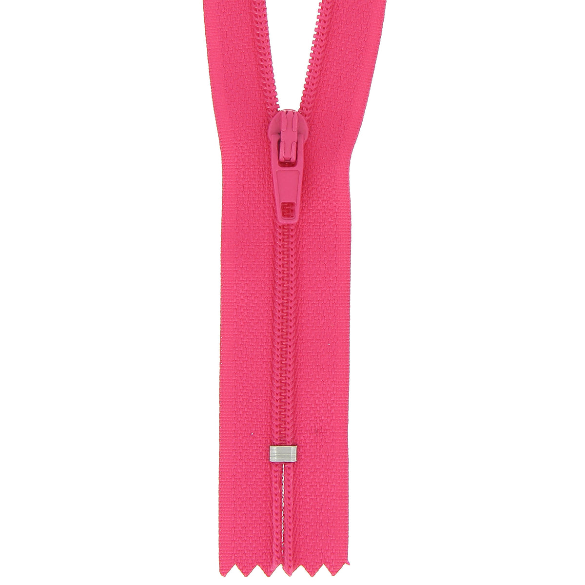 Milward 40cm shocking pink closed-end nylon zip