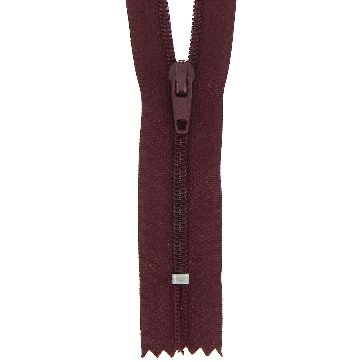 Milward 40cm burgundy closed-end nylon zip
