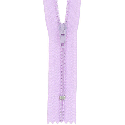 Milward 40cm light orchid closed-end nylon zip