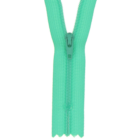 Milward 40cm bright green closed-end nylon zip