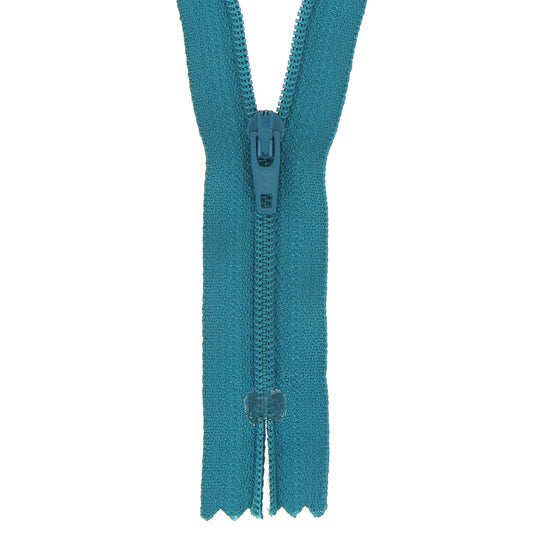 Milward 40cm teal closed-end nylon zip