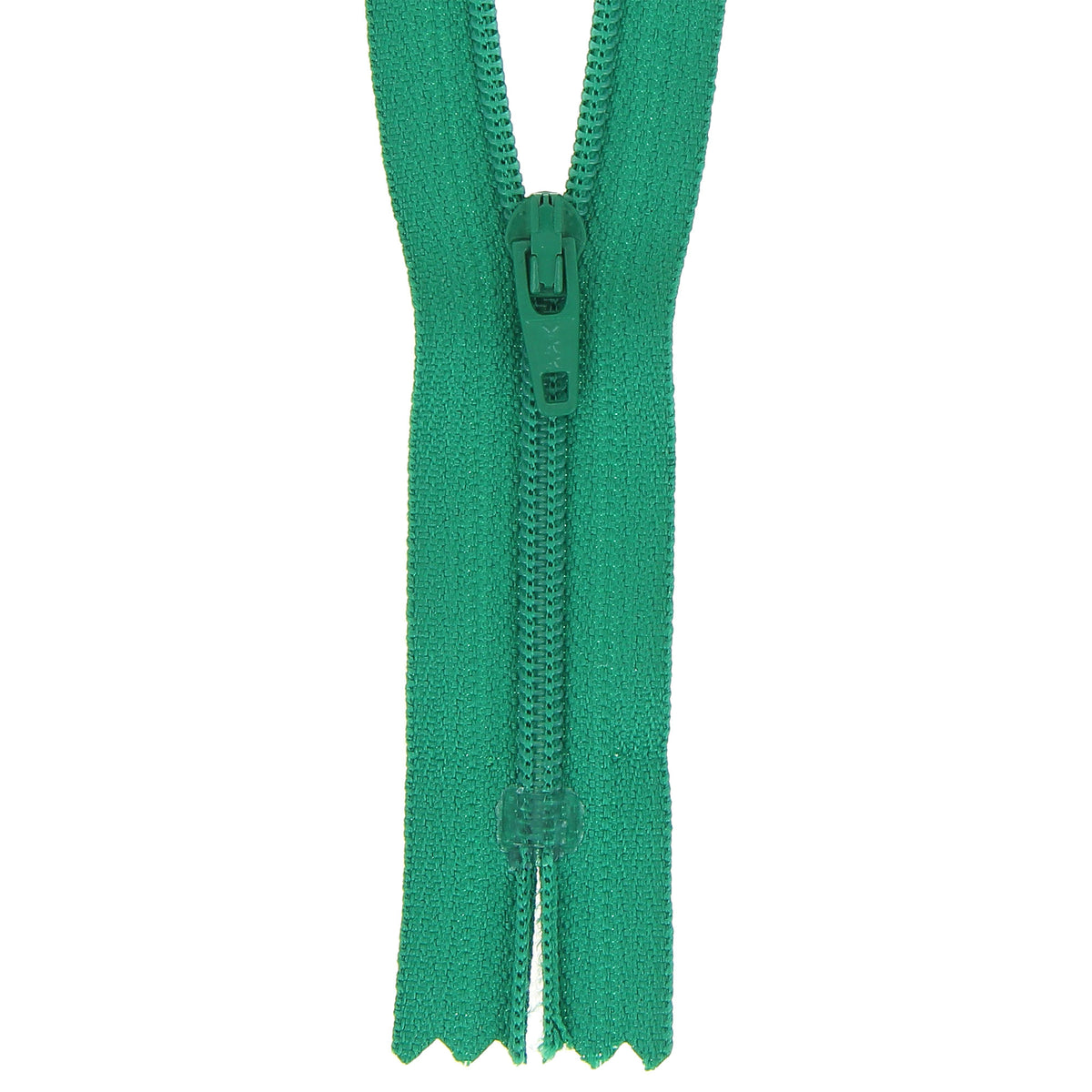 Milward 40cm emerald closed-end nylon zip