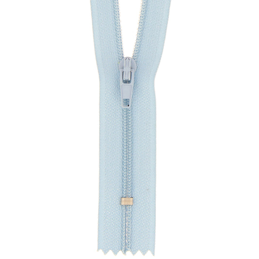 Milward 40cm light blue closed-end nylon zip