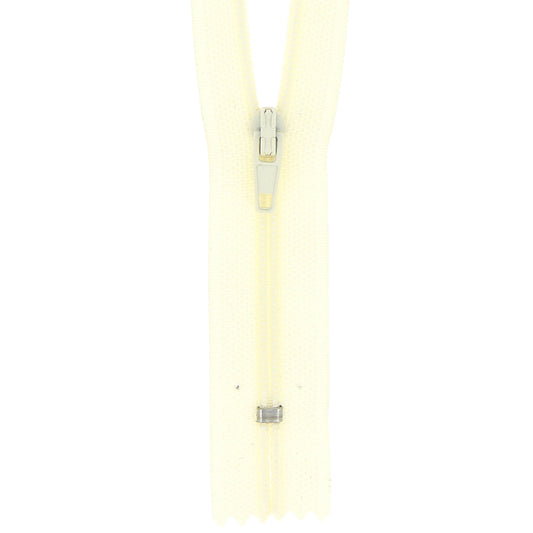 Cream Milward nylon dress zip, 40cm