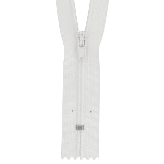 White Milward nylon dress zip, 50cm