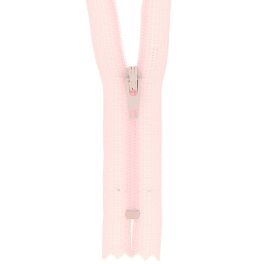 Light Pink Milward nylon dress zip, 50cm